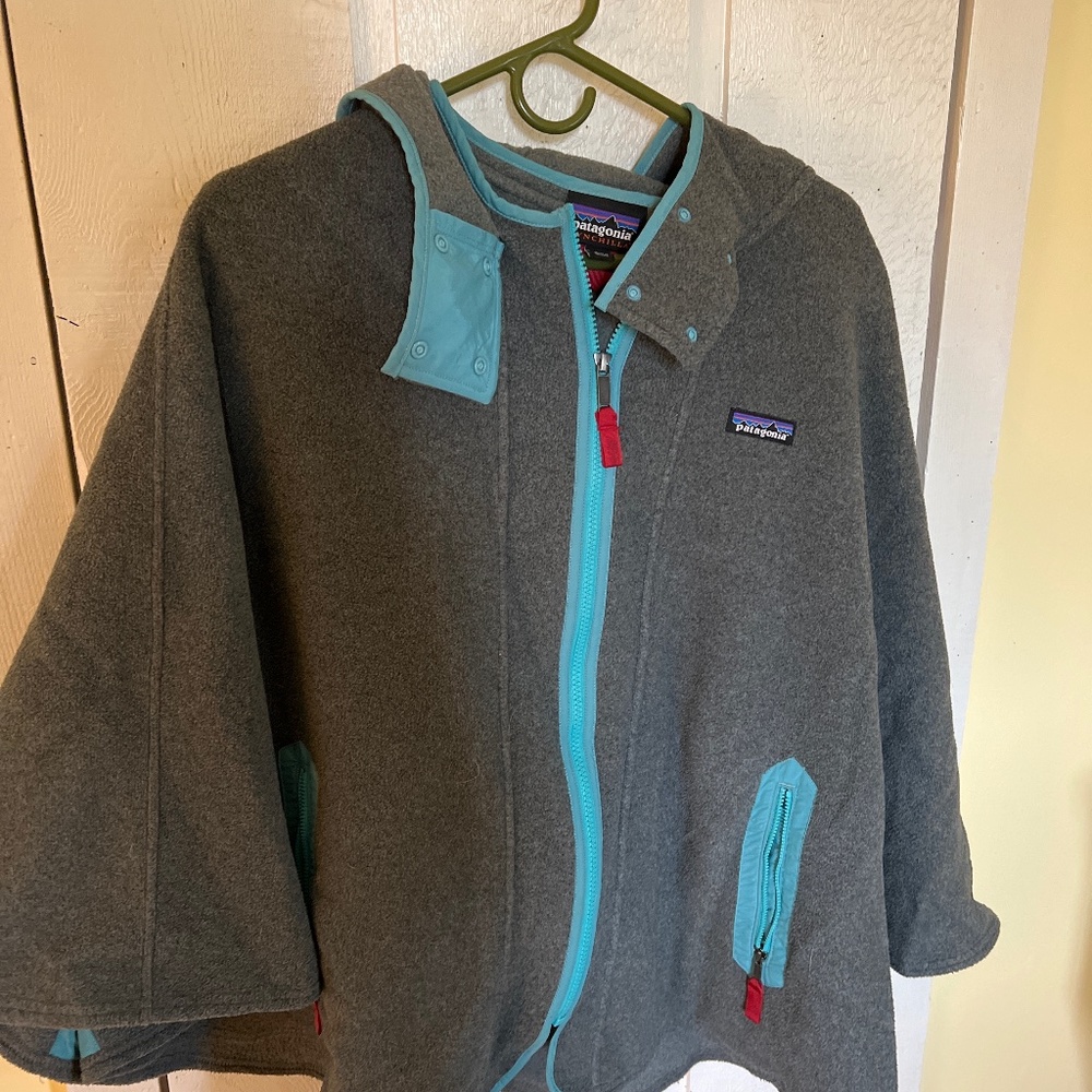 Patagonia fleece poncho